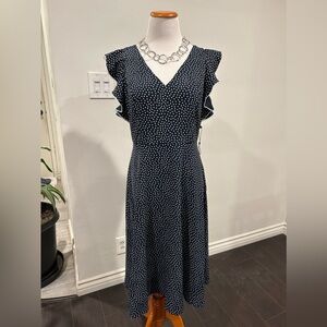 Tommy Hilfiger NWT Size 10 Polka Dot MIDI Dress